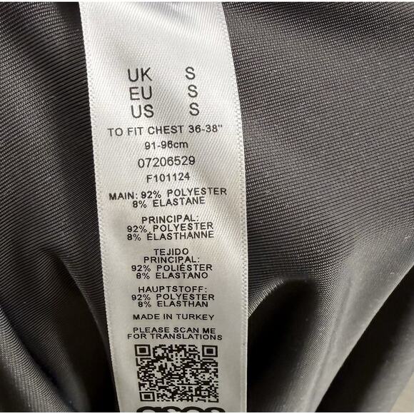 Asos Mini Tee Shirt Dress Size Small Velour Dark Gray Scoop Neck Womens - Picture 6 of 7